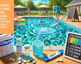 Guida per dosare il cloro in piscina e come abbassare il cloro in piscina. Test, prodotti e acqua cristallina per un'estate perfetta.